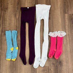 Girls Tights and Socks Bundle Sz S